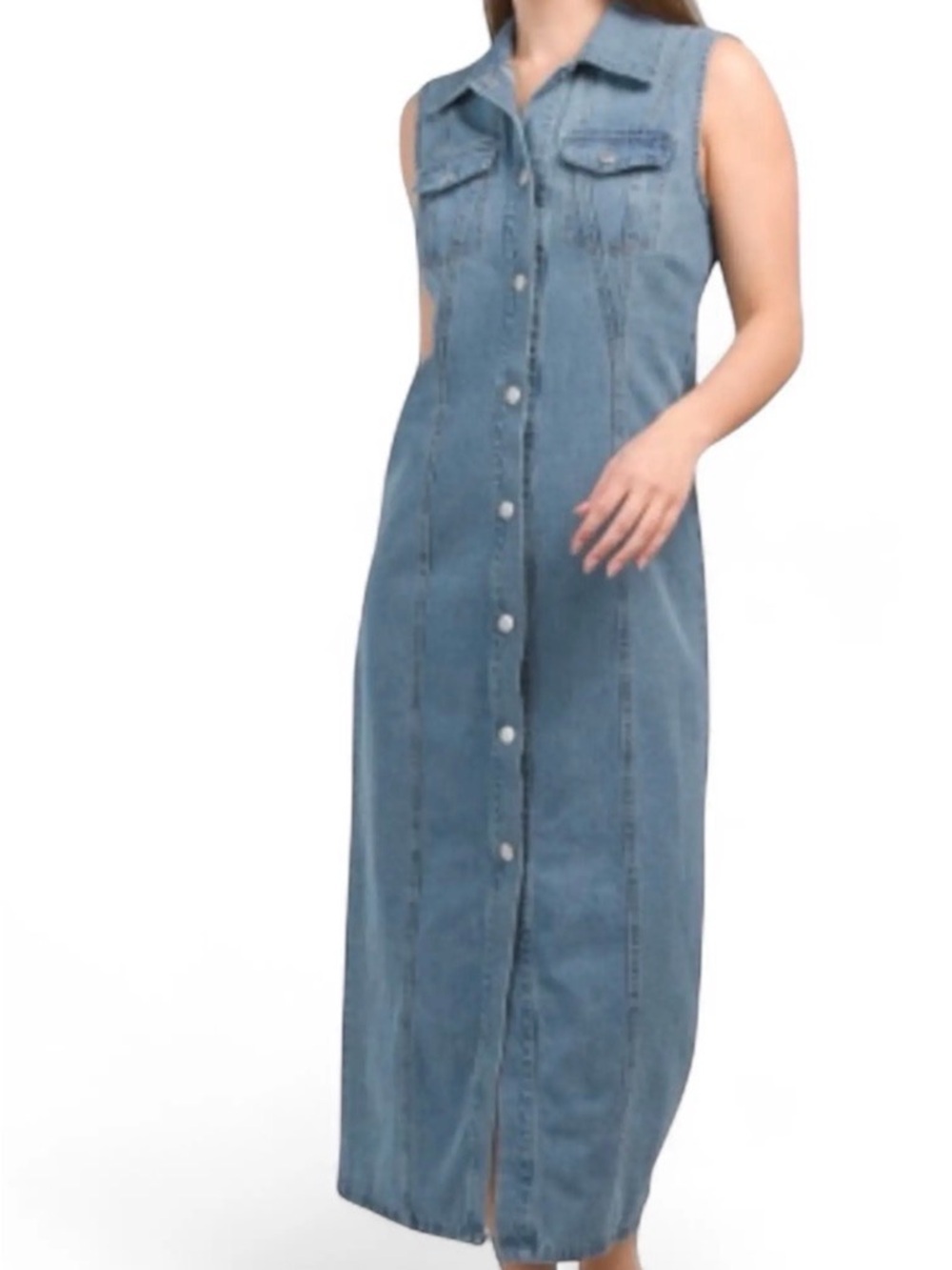 House of Harlow 1960 Light Blue Denim Dress